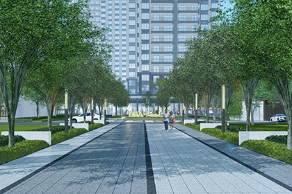 裕達江與城城市廣場項目示范區(qū)景觀方案設計